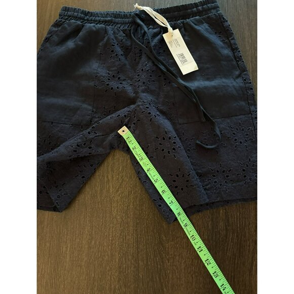 NWT Johnny Was Jade Nora Navy Eyelet Linen W/Cotton Lining Shorts Size S - Picture 9 of 9